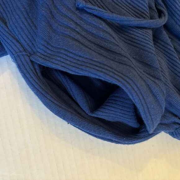 NEW Lane Bryant Cowl-Neck Knit Dress Blue Ribbed Cinch Waist 3/4 Sleeve 18/20 2X - Picture 14 of 14